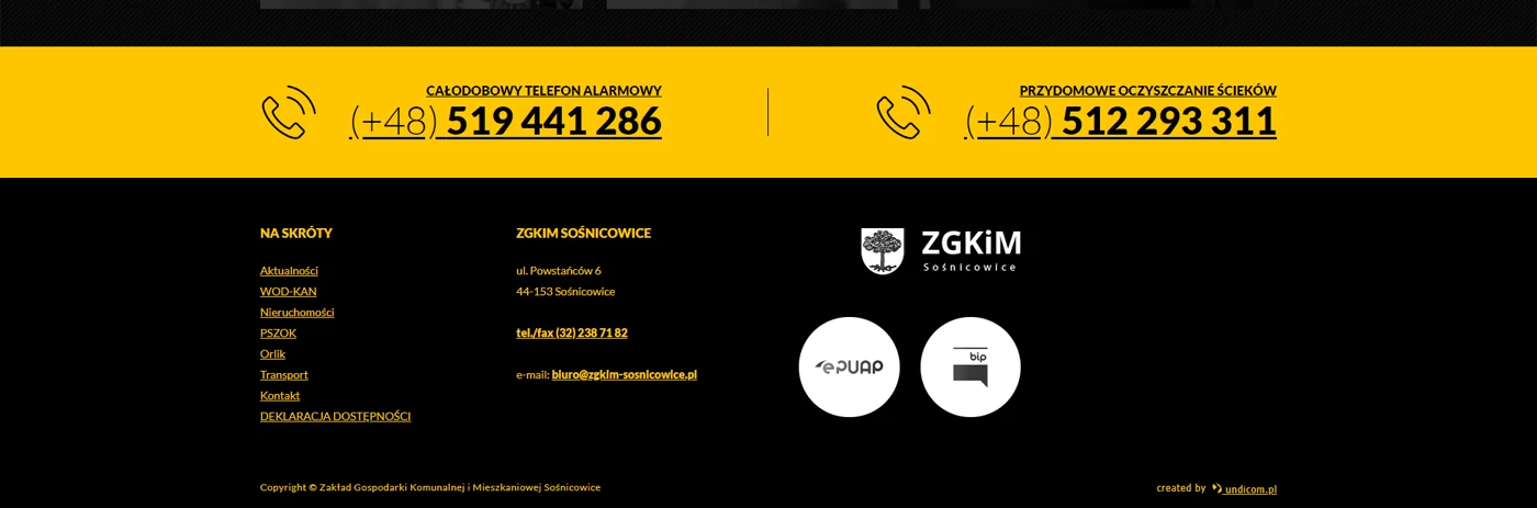 ZGKiM Sosnicowice - Technologie, badania, usługi - Strony www - 8 projekt