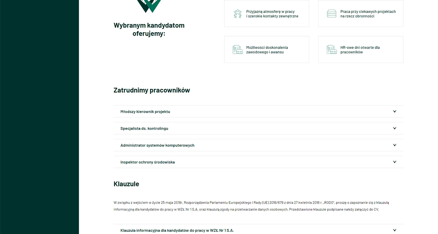 Wojskowe Zakłady Łączności Nr 1 S.A. - Wojsko i militaria - Strony www - 9 projekt