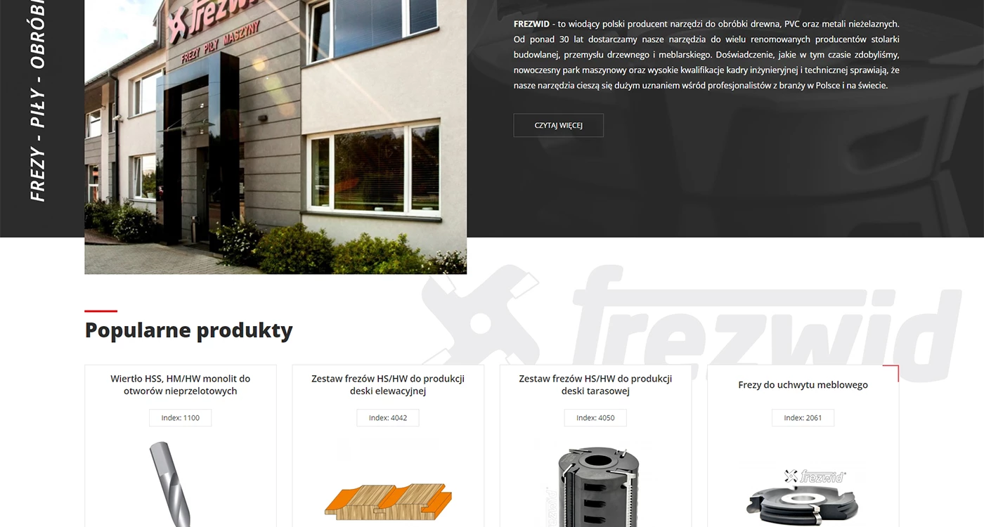 Frezwid - Przemysł i technologie - Strony www - 3 projekt