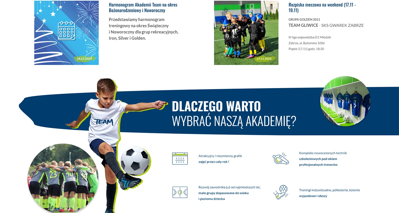 Akademia Piłkarska Team Gliwice -  - Strony www - 2 projekt