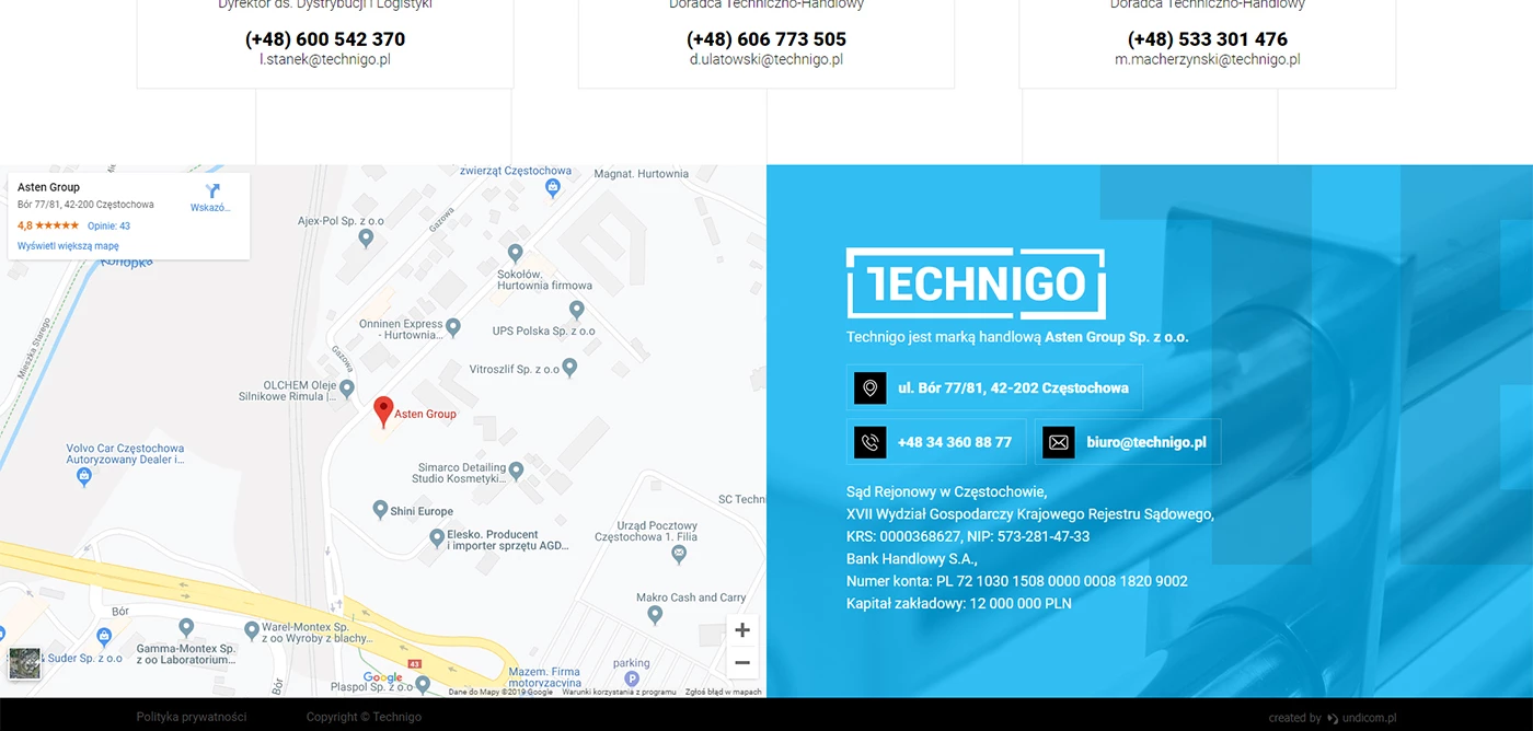 Technigo - Przemysł i technologie - Strony www - 6 projekt