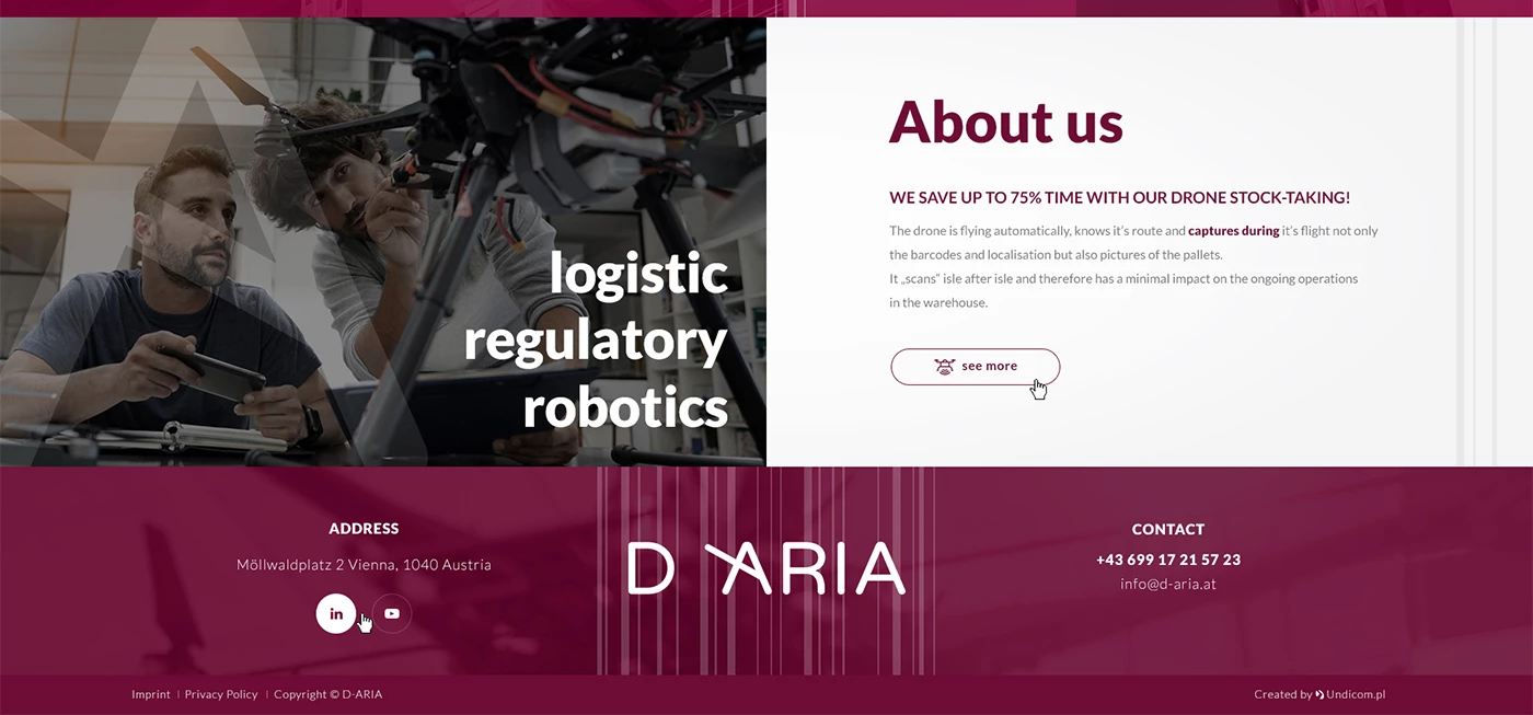 D-ARIA - Przemysł i technologie - Strony www - 3 projekt