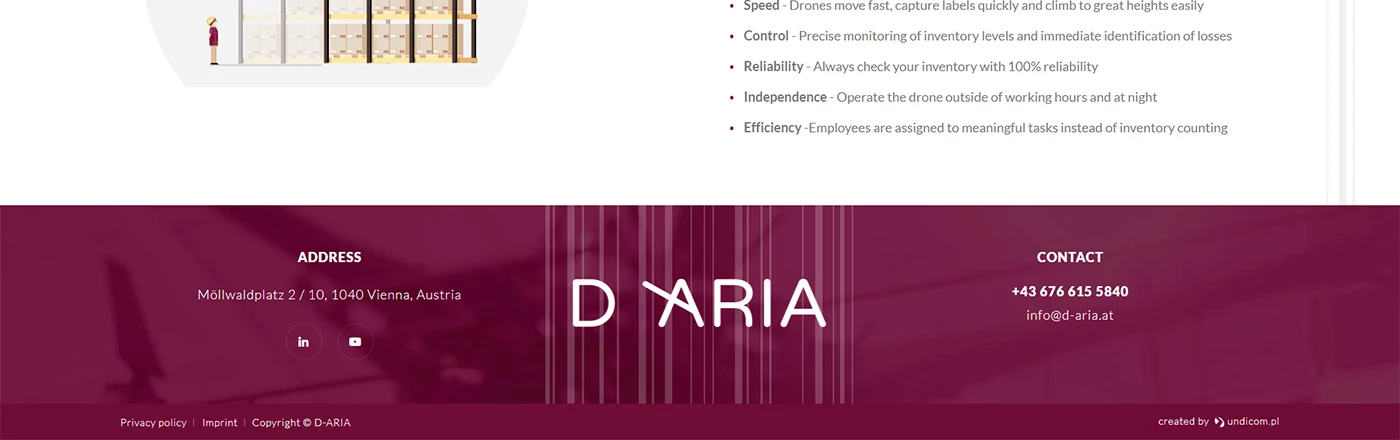 D-ARIA - Przemysł i technologie - Strony www - 6 projekt