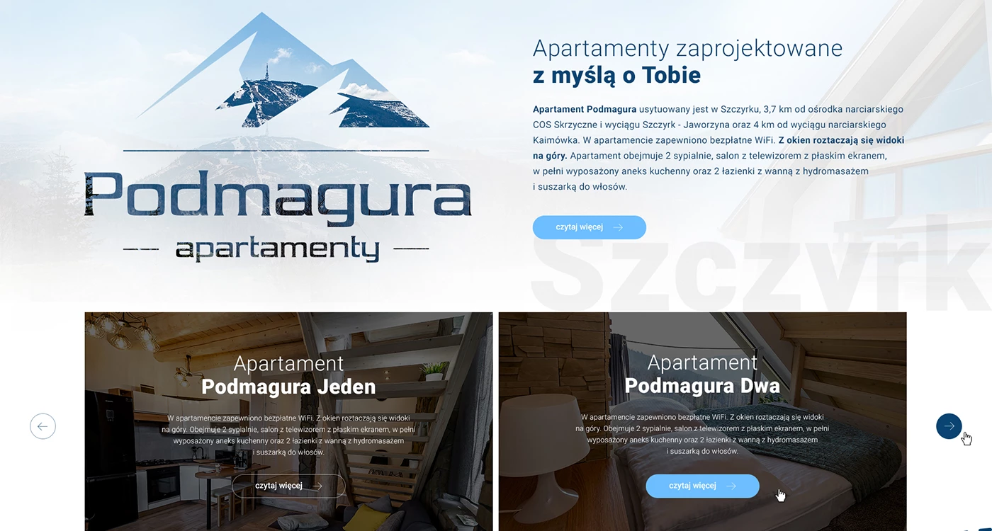 Apartamenty pod Magura - Turystyka - Strony www - 2 projekt