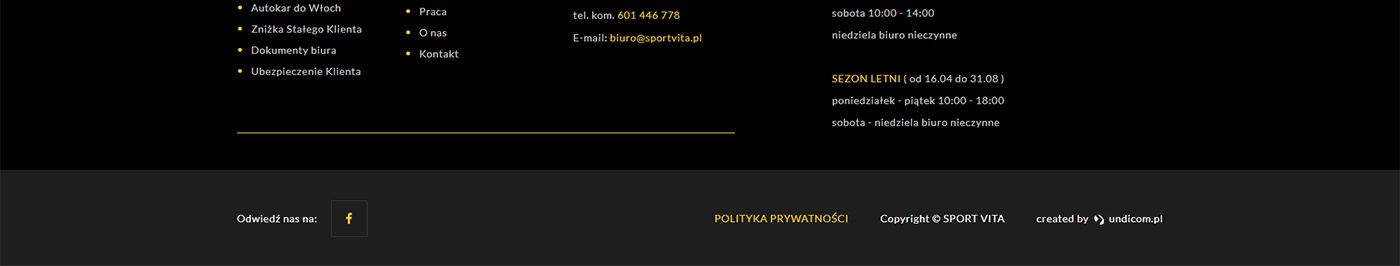 SportVita.pl - Sport - Sklepy www - 13 projekt