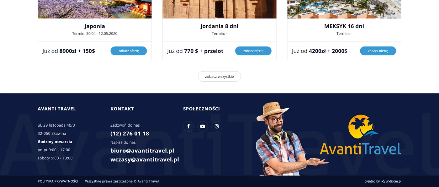 AnavtiTravel - Turystyka - Strony www - 4 projekt