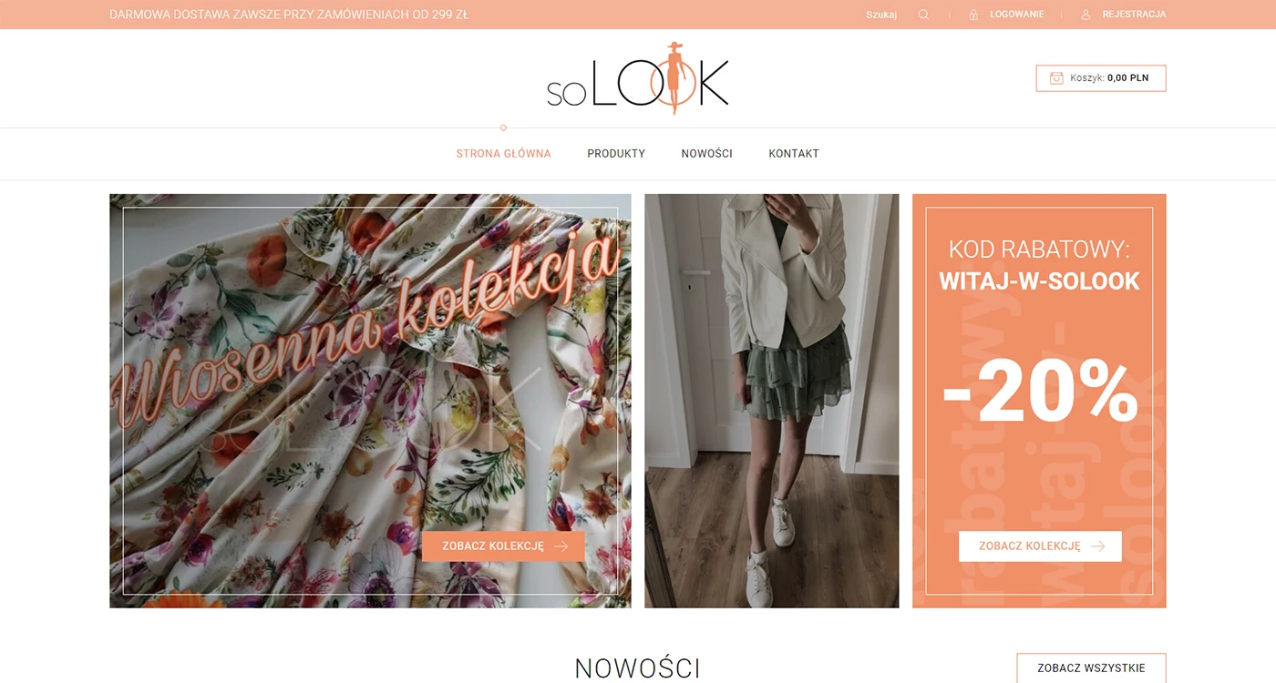 Sklep SoLook - Odzież i tkaniny - Sklepy www - 1 projekt