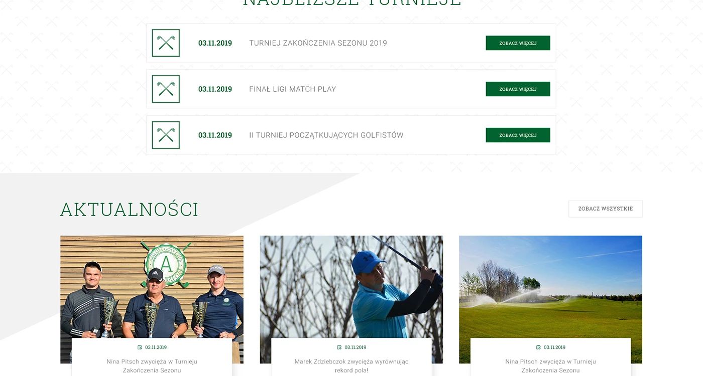 Armada Golf Club - Sport - Strony www - 2 projekt