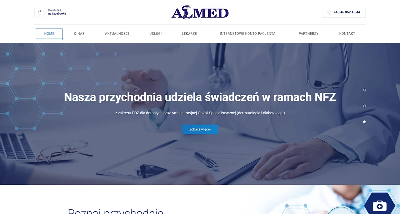 ALMED - Zdrowie - Strony www - 1 projekt