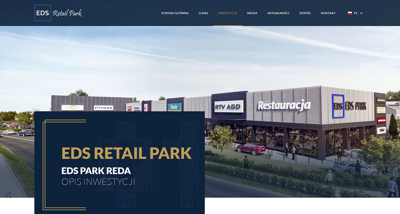 EDS Retail Park - Budownictwo, architektura, wnętrza - Strony www - 7 projekt