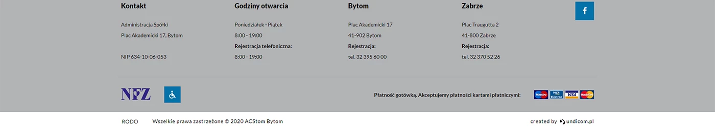 ACStom Bytom - Zdrowie - Strony www - 3 projekt
