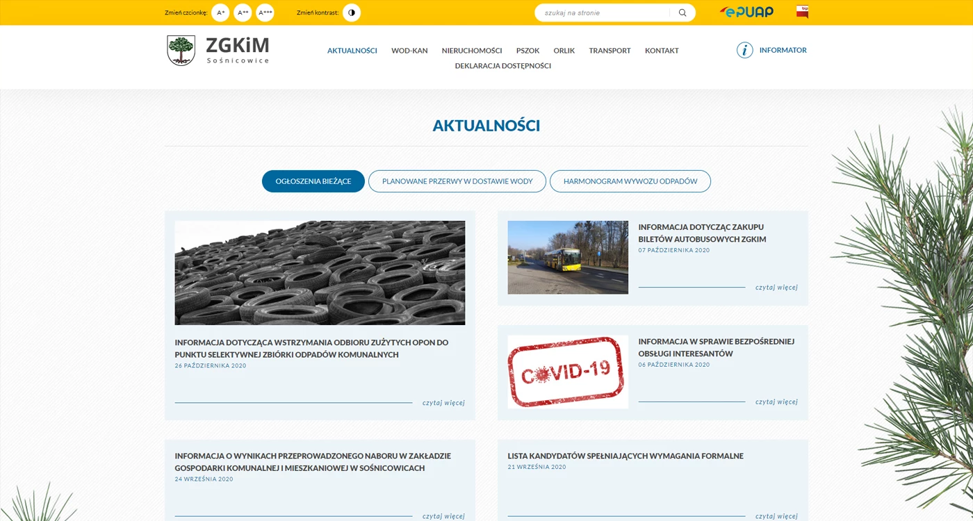 ZGKiM Sosnicowice - Technologie, badania, usługi - Strony www - 9 projekt