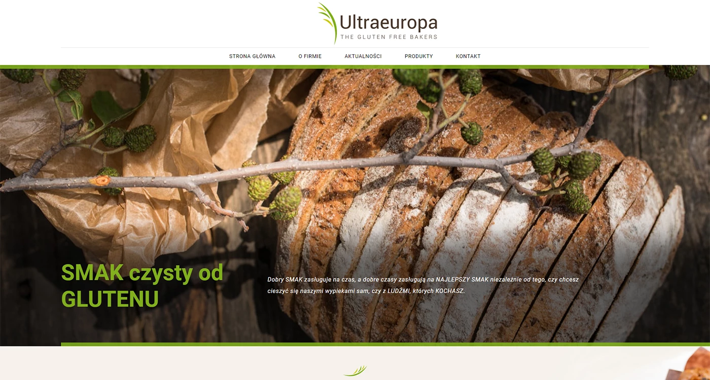 Ultraeuropa - Żywność - Strony www - 1 projekt