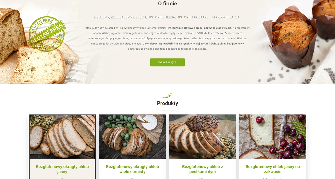 Ultraeuropa - Żywność - Strony www - 2 projekt