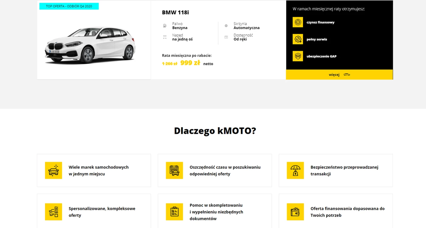 kMOTO - Motoryzacja i transport - Strony www - 2 projekt