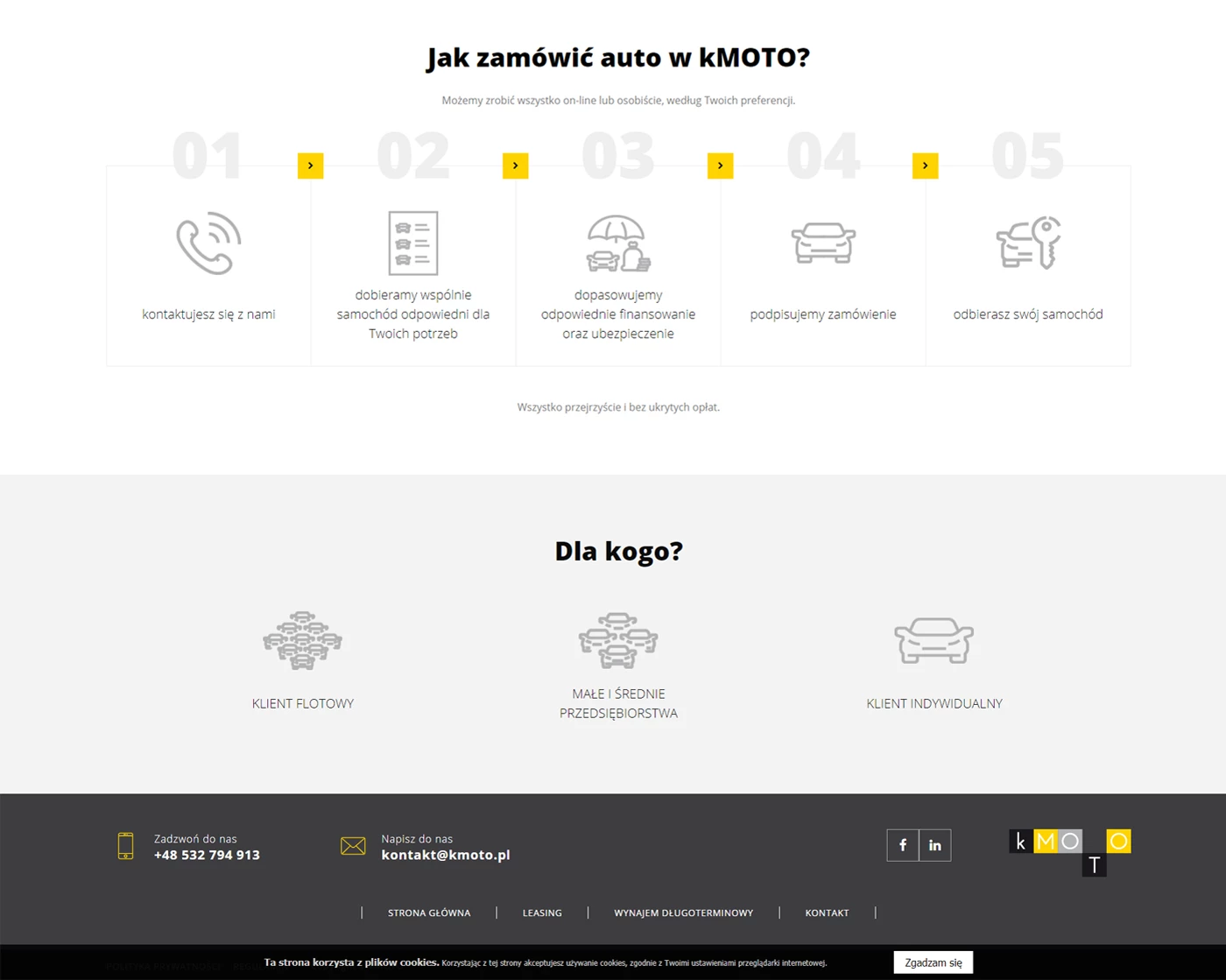 kMOTO - Motoryzacja i transport - Strony www - 4 projekt