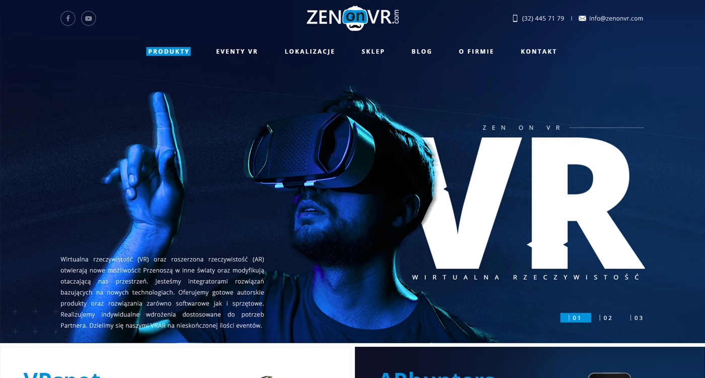 ZENonVR - Technologie, badania, usługi - Strony www - 2 projekt