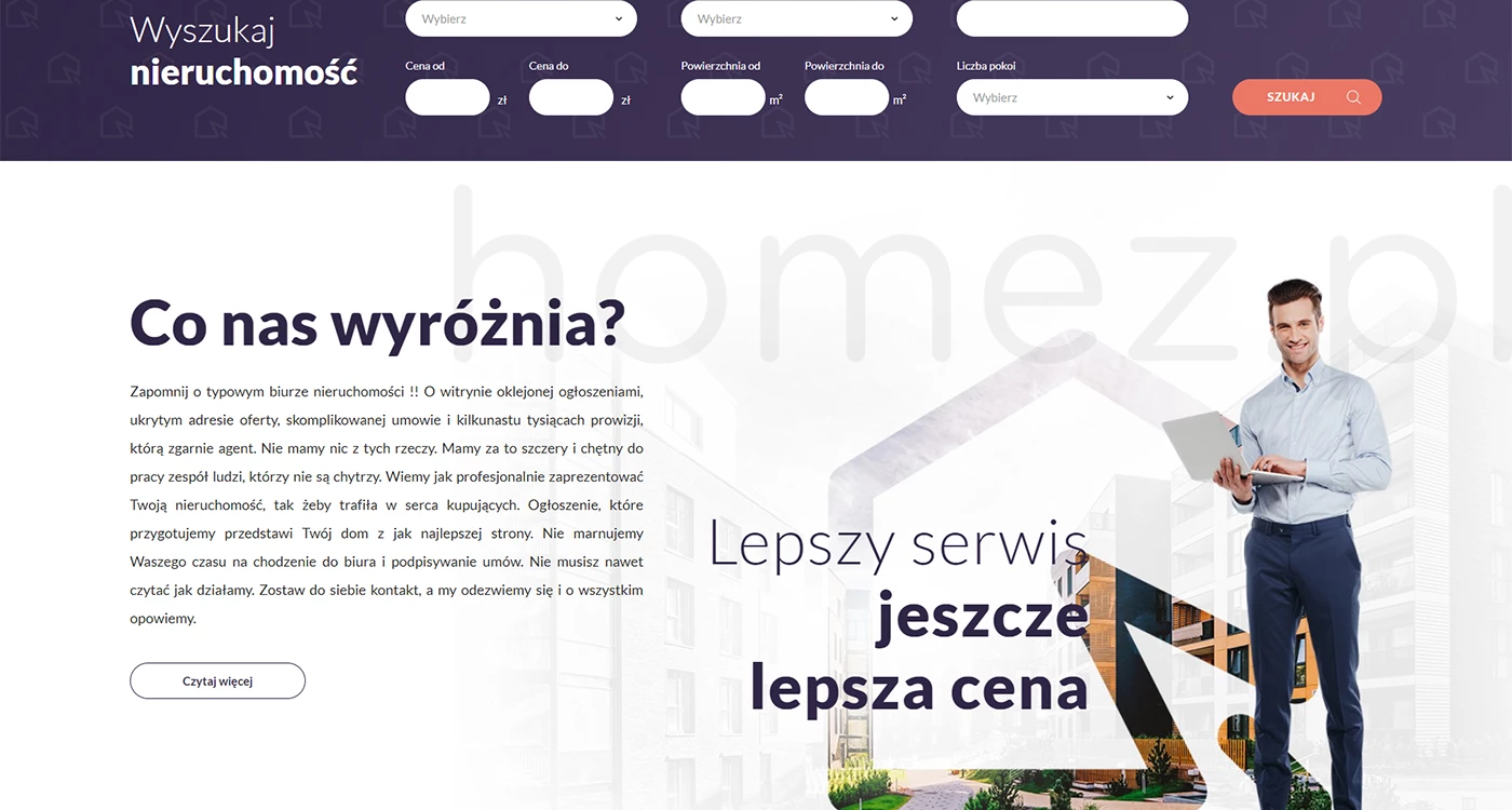 Homez - Budownictwo i inwestycje - Strony www - 2 projekt