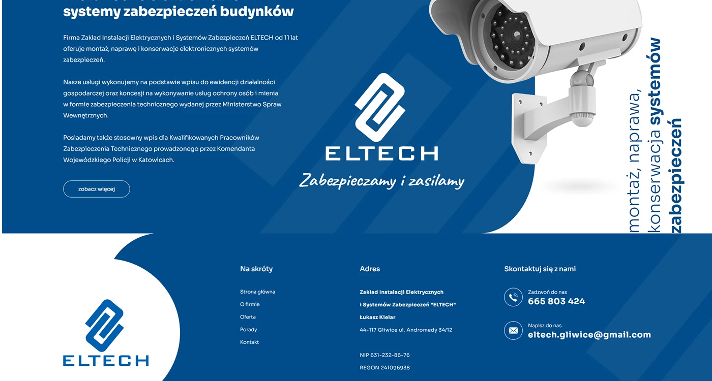 Eltech - Elektryka, elektronika - Strony www - 3 projekt