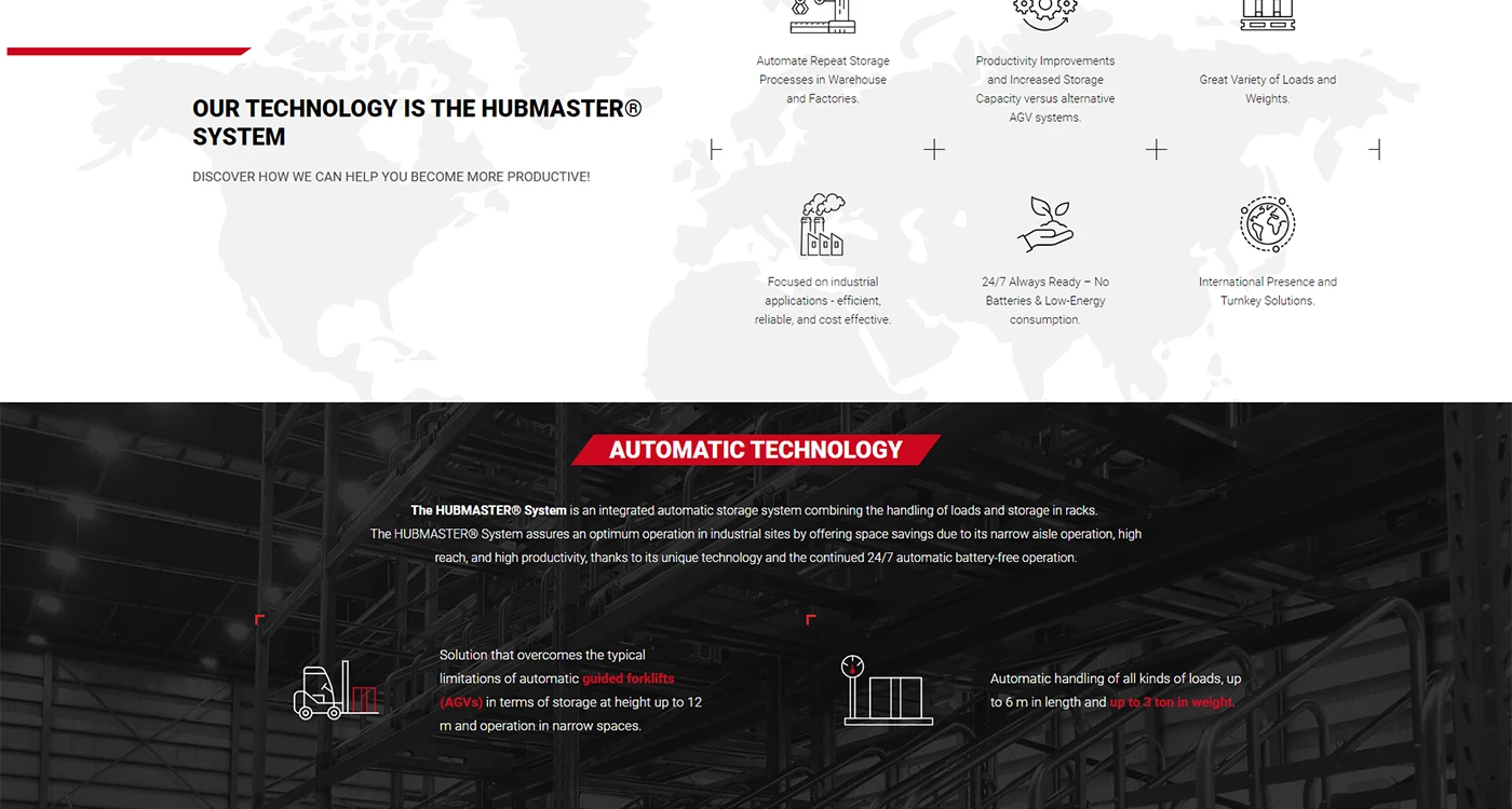 Hubmaster System - Przemysł i technologie - Strony www - 2 projekt
