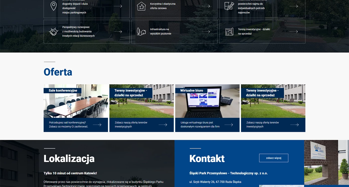 Śląski Park Przemysłowo - Technologiczny - Technologie, badania, usługi - Strony www - 3 projekt