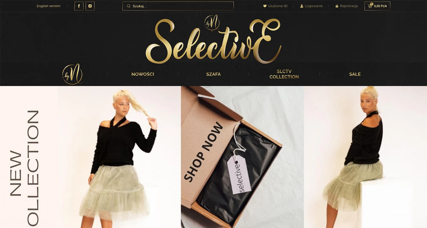 Selective - Odzież i tkaniny - Sklepy www - 1 projekt