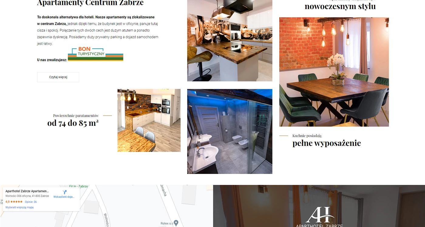 ApartHotel Zabrze - Turystyka - Strony www - 4 projekt