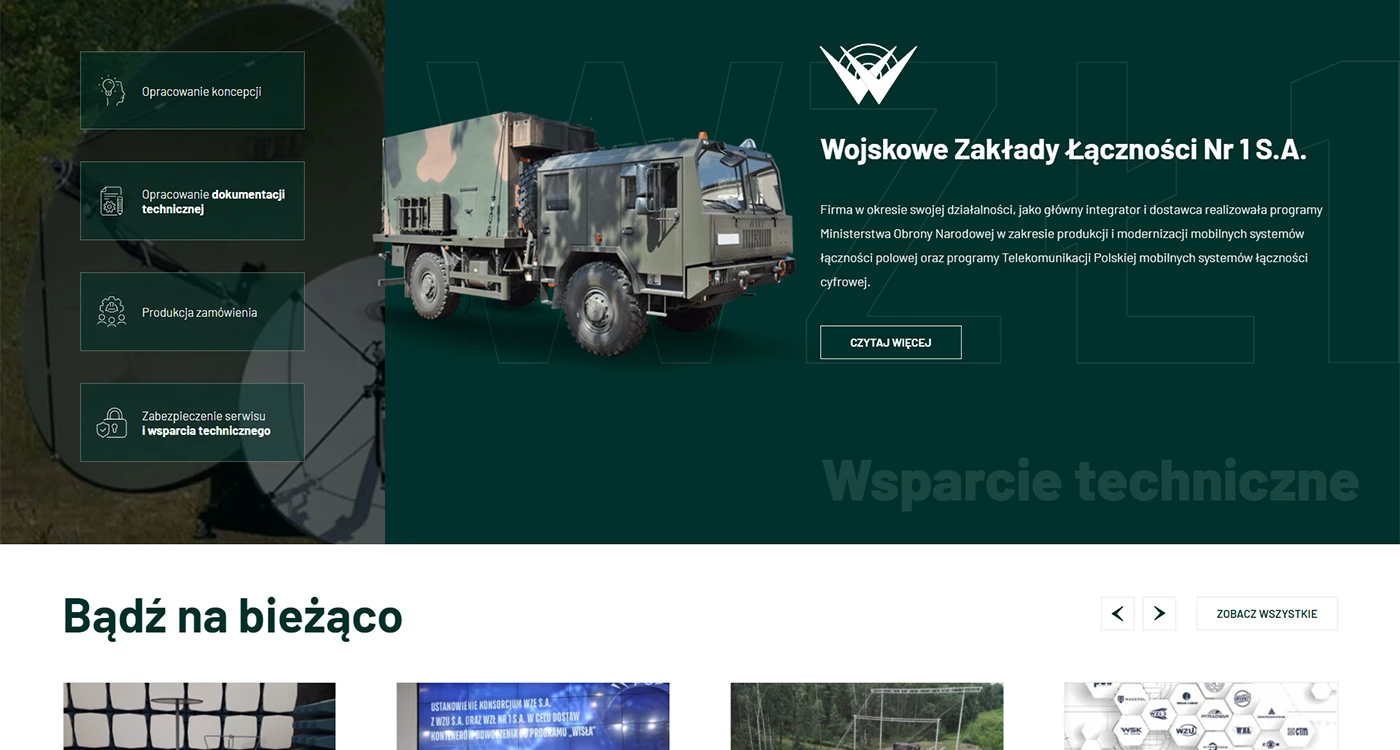 Wojskowe Zakłady Łączności Nr 1 S.A. - Wojsko i militaria - Strony www - 4 projekt