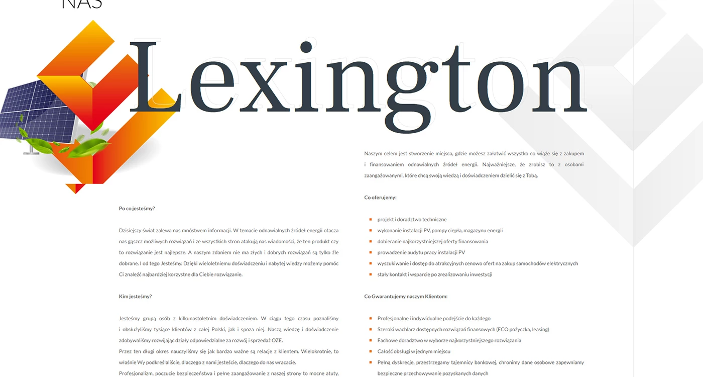 Lexington Energy - Przemysł i technologie - Strony www - 5 projekt
