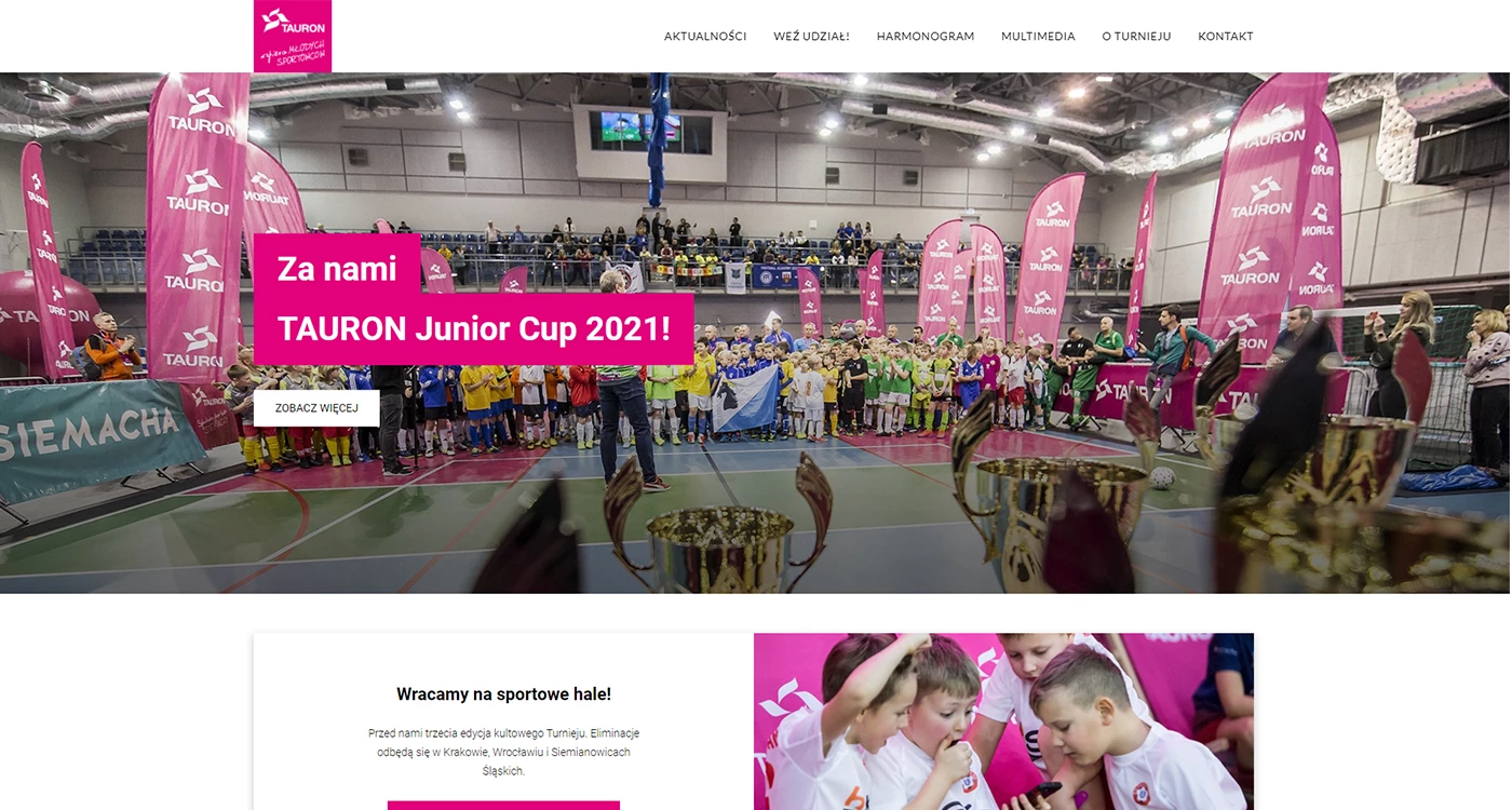 Tauron Junior Cup - Sport - Strony www - 1 projekt