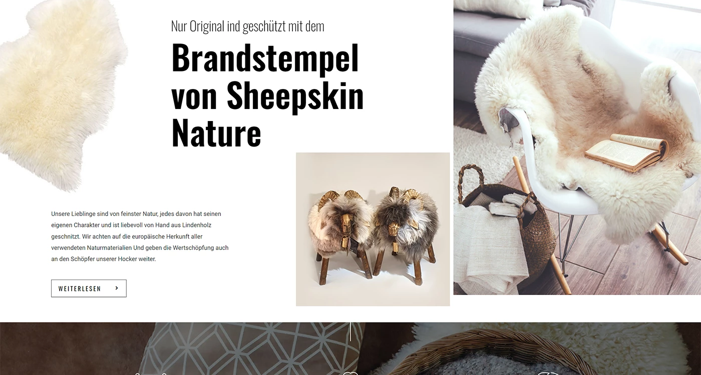 SheepSkin Nature - Odzież i tkaniny - Strony www - 2 projekt