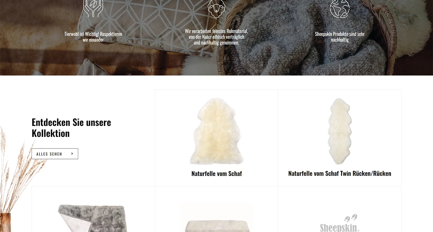 SheepSkin Nature - Odzież i tkaniny - Strony www - 3 projekt