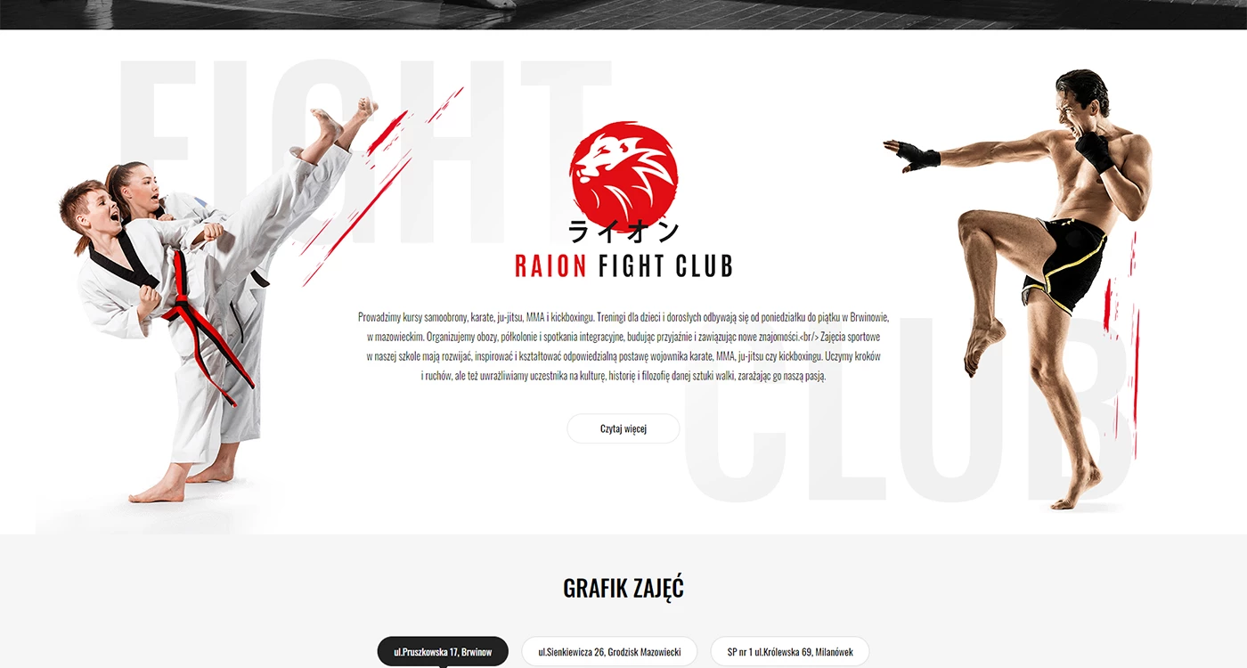 Rion Fight Club -  - Strony www - 3 projekt