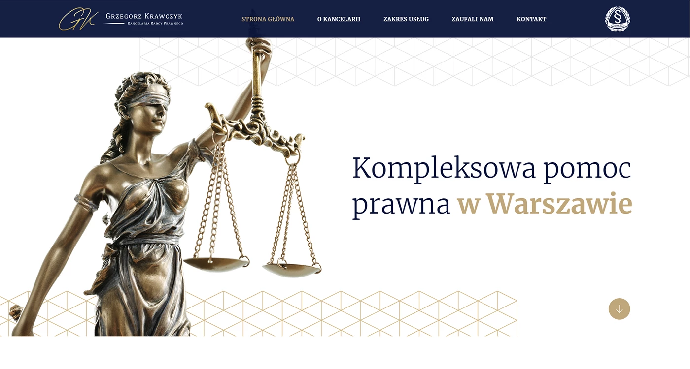 Kancelaria Radcy Prawnego Grzegorz Krawczyk - Prawo - Strony www - 1 projekt