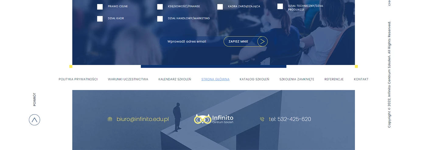 Infinito Centrum Szkoleń - Finanse i szkolenia - Strony www - 6 projekt