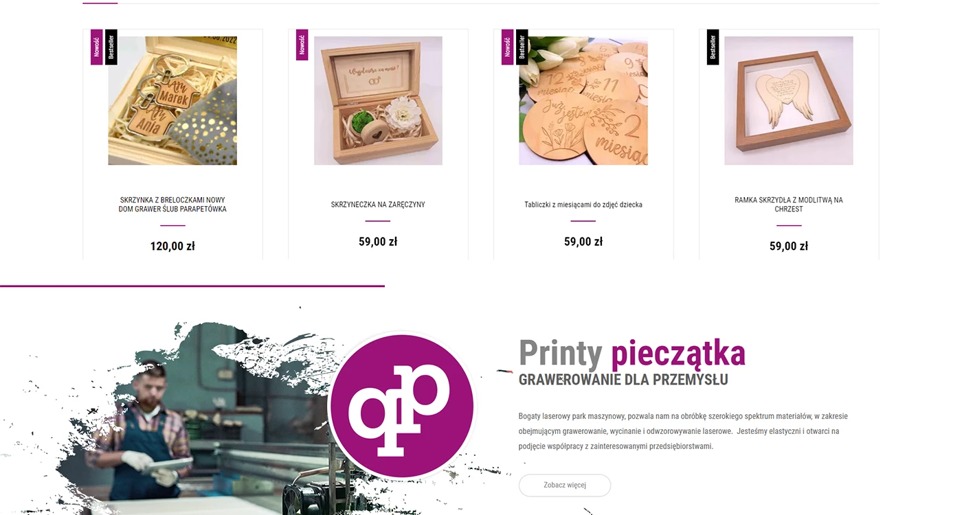 Printy Pieczątka - Projektowanie i reklama - Sklepy www - 4 projekt