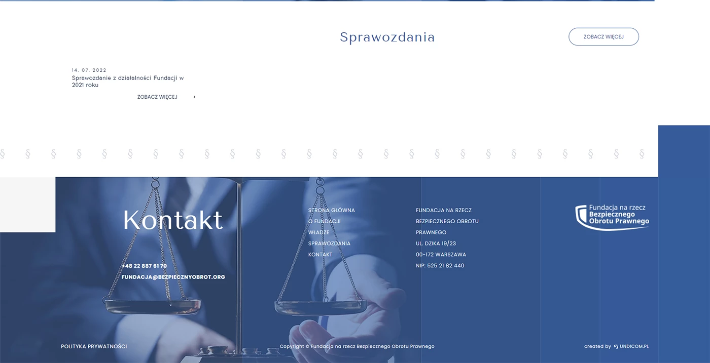 Fundacja na rzecz Bezpiecznego Obrotu Prawnego - Prawo - Strony www - 4 projekt