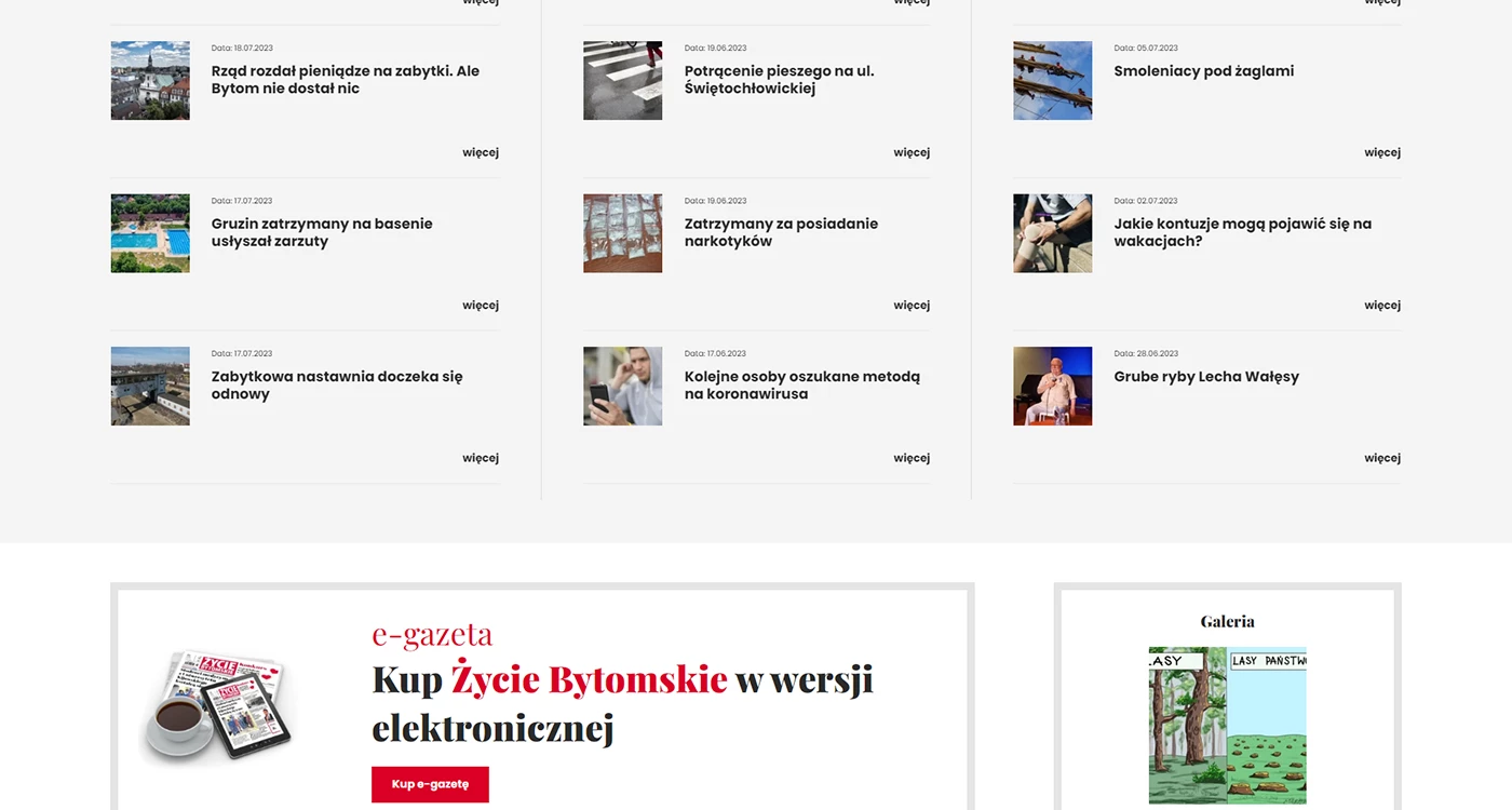 Życie Bytomskie - Instytucje publiczne, serwisy tematyczne - Portale - 4 projekt