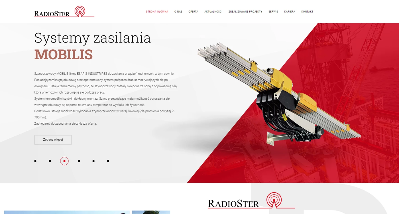 Radioster - Przemysł i technologie - Strony www - 1 projekt
