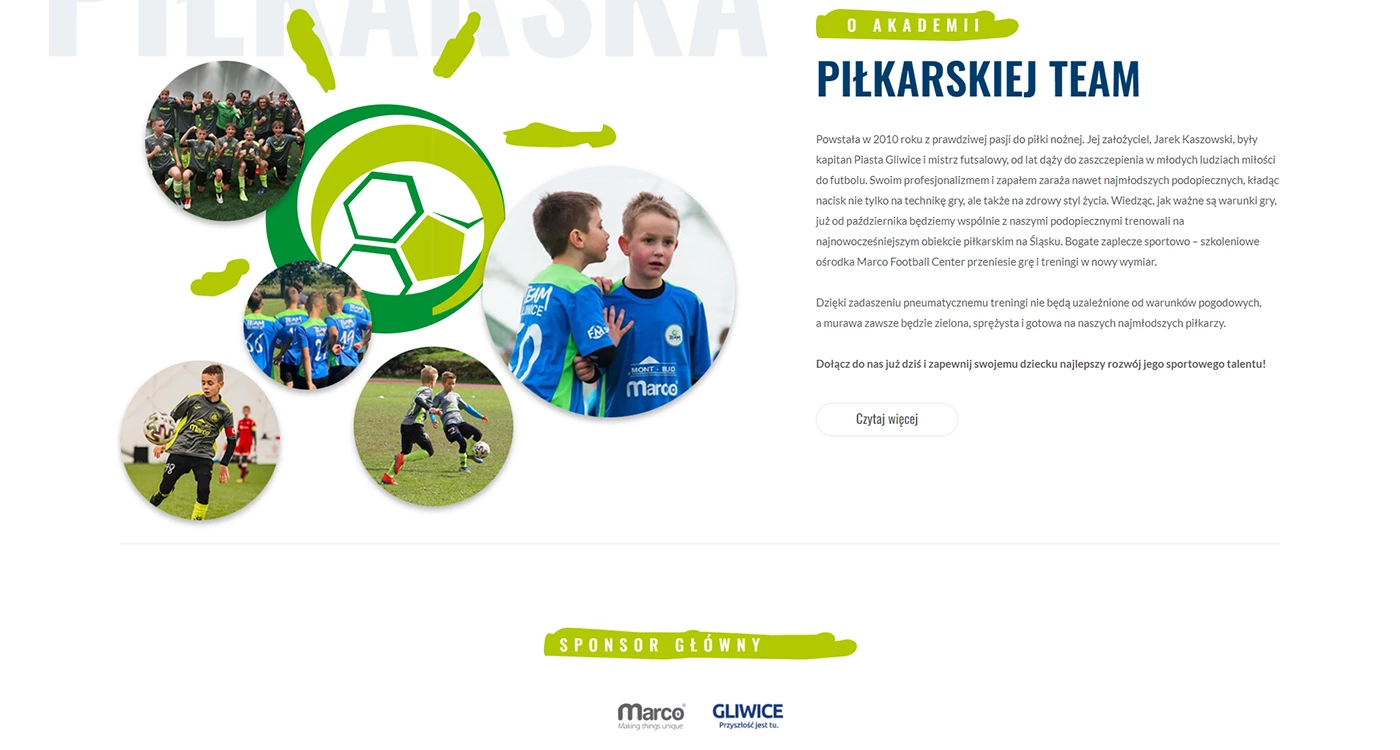 Akademia Piłkarska Team Gliwice -  - Strony www - 4 projekt