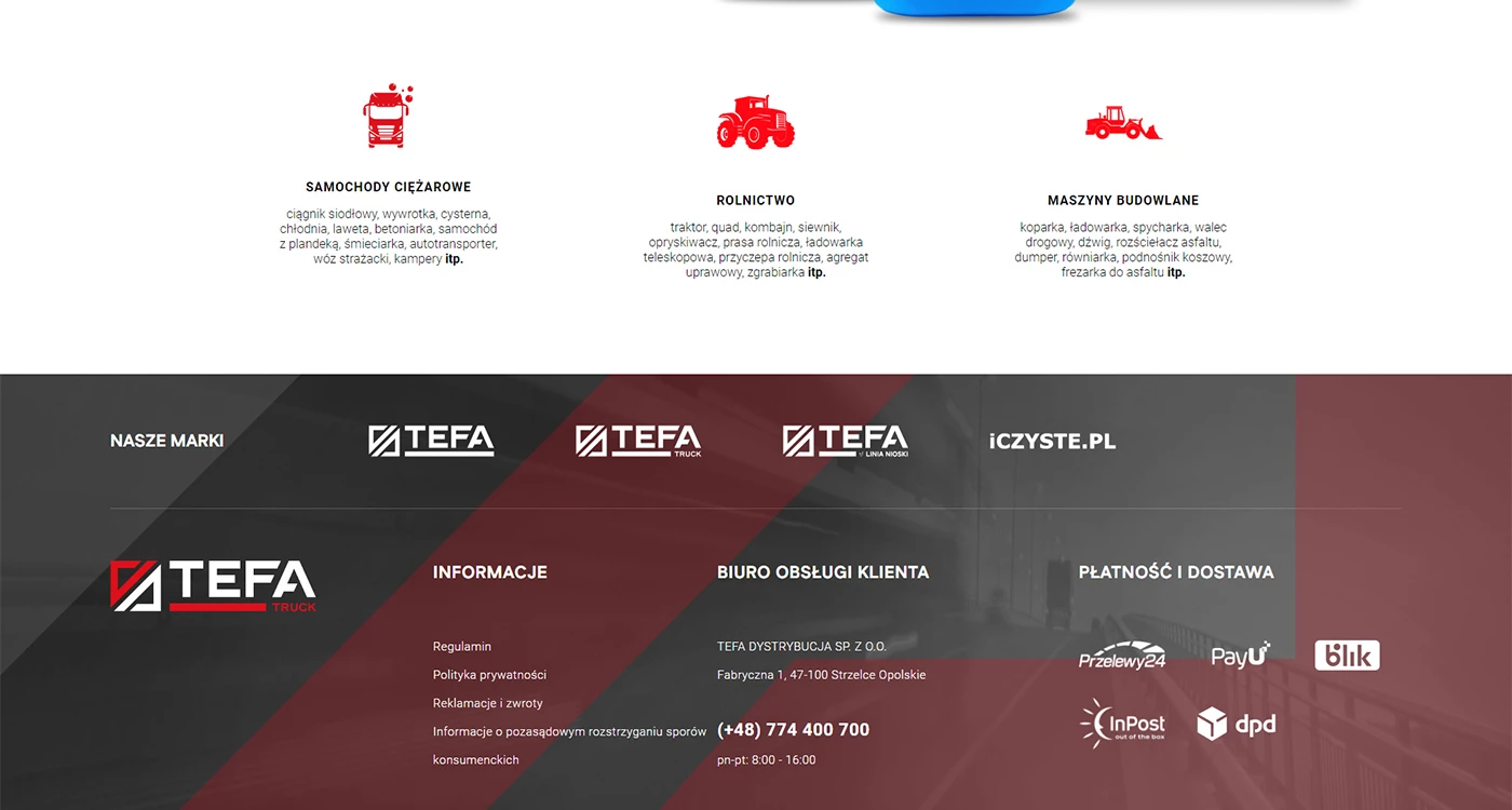 TEFA Truck - - Sklepy www - 5 projekt TEFA Truck - - Sklepy www - 5 projekt