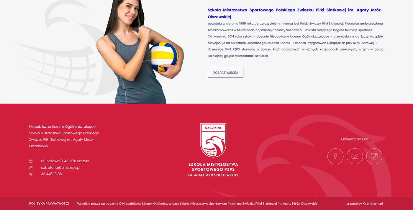 Szkoła Mistrzostwa Sportowego -  - Portale - 4 projekt