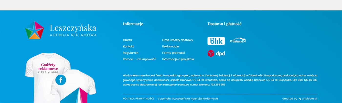 Leszczyńska Agencja Reklamowa - - Sklepy www - 7 projekt Leszczyńska Agencja Reklamowa - - Sklepy www - 7 projekt