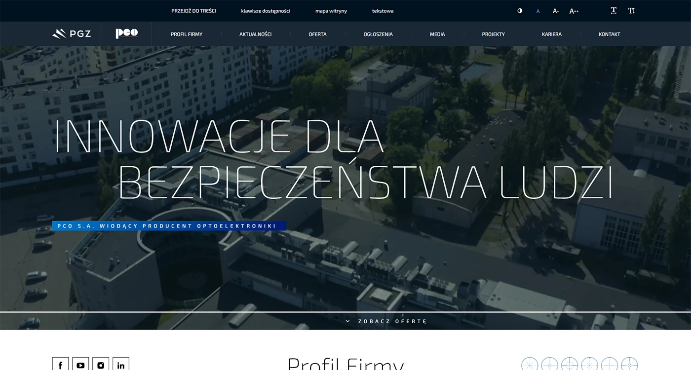 PCO Spółka Akcyjna - - Strony www - 1 projekt PCO Spółka Akcyjna - - Strony www - 1 projekt