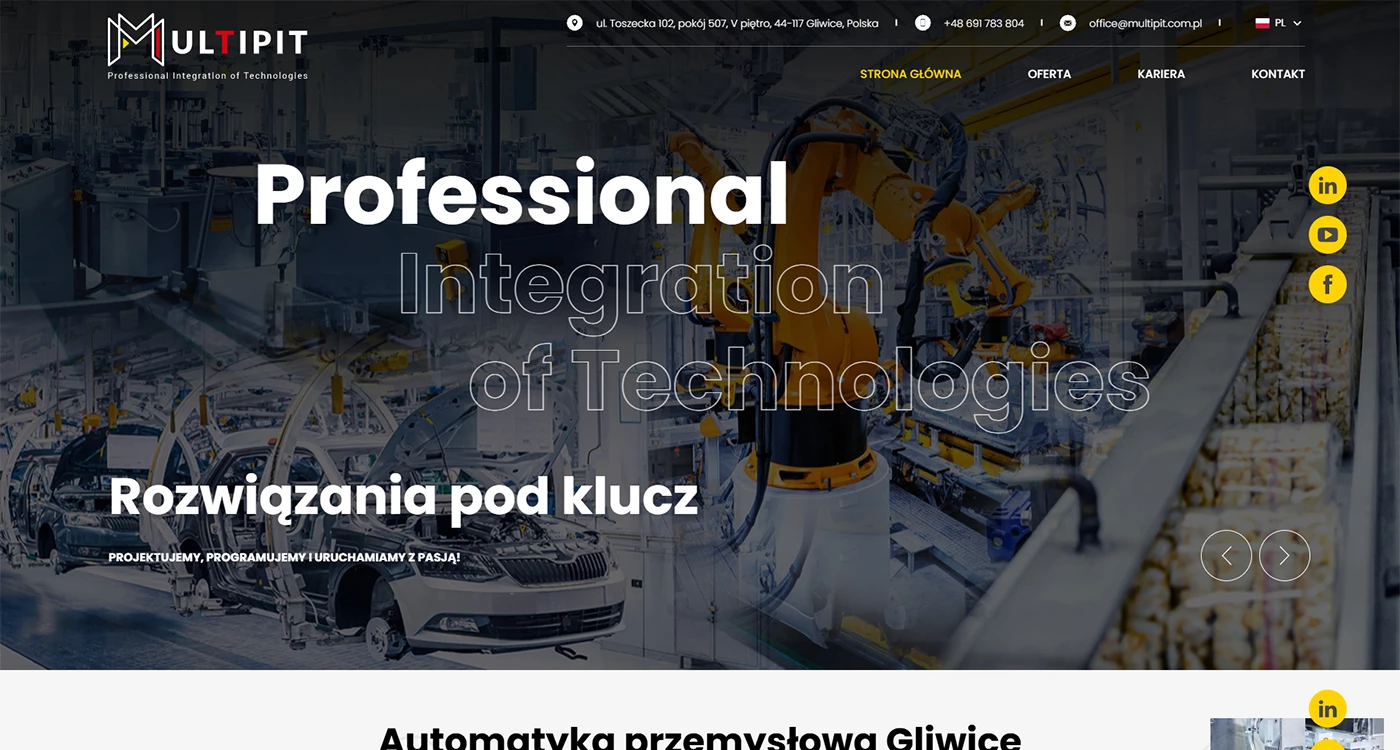 Multipit - Przemysł i technologie - Strony www - 1 projekt Multipit - Przemysł i technologie - Strony www - 1 projekt