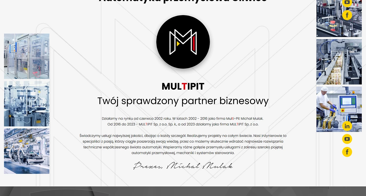Multipit - Przemysł i technologie - Strony www - 2 projekt Multipit - Przemysł i technologie - Strony www - 2 projekt