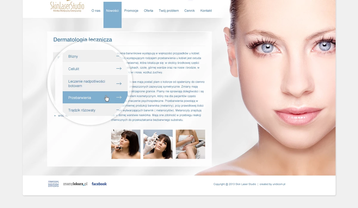 Skin Laser - Kosmetyka i uroda - Strony www - 7 projekt