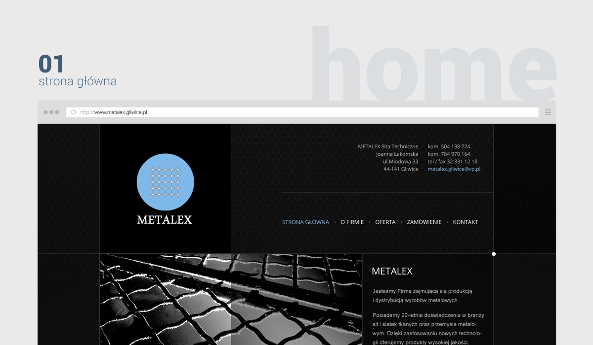 Metalex - Technologie, badania, usługi - Strony www - 2 projekt