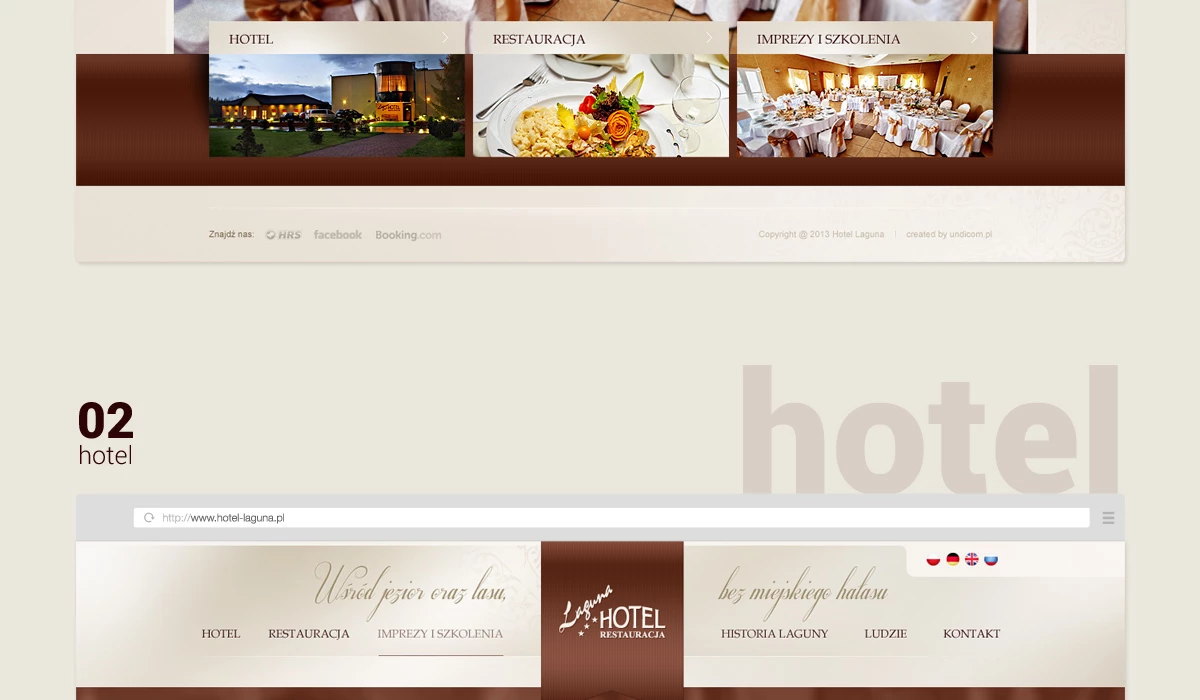 Hotel Laguna - Gastronomia - Strony www - 3 projekt
