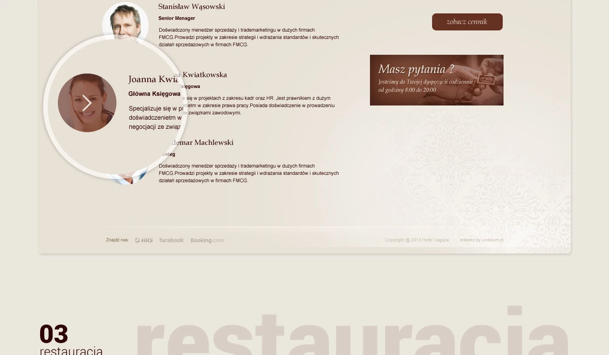 Hotel Laguna - Gastronomia - Strony www - 5 projekt